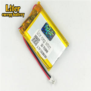 Stecker <span class=keywords><strong>2</strong></span>,0-<span class=keywords><strong>2</strong></span> P Lithium-Batterie 753048 1500 mah Wiederaufladbare Li Polymer Batterie PL LiPo Batterie mit Drähte - Product Image 1