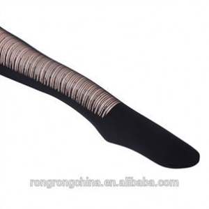 Vente en gros d'usine collants tube pour pieds en <span class=keywords><strong>nylon</strong></span> sexy à rayures croisées OEM en stock collants transparents leggings - Product Image 3