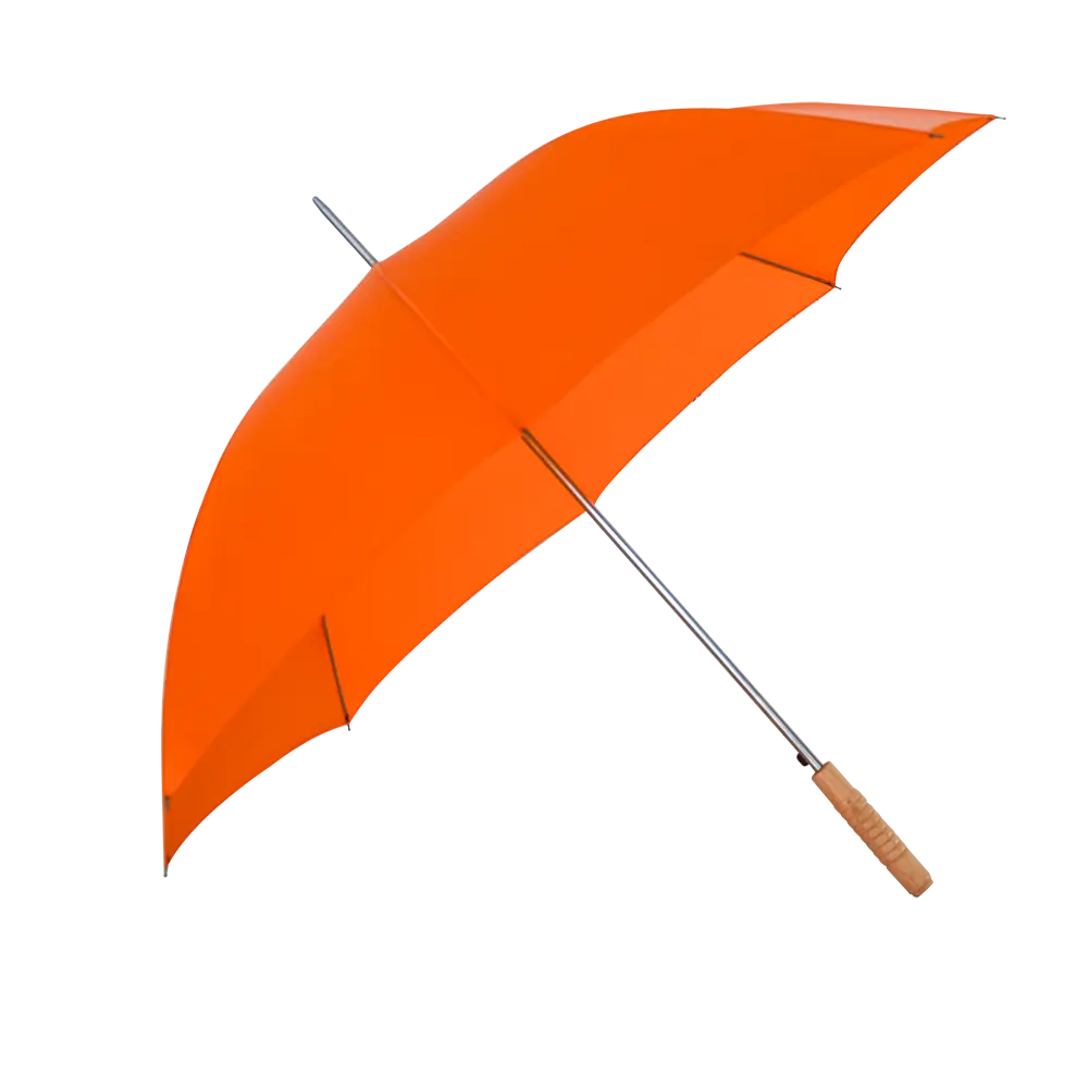 8 Knochen langer Griff Regenschirm Promotion Straight Unbrella mit Logo-Print mit Holzgriff