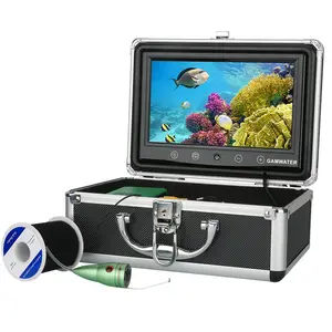 Caméra vidéo pour la pêche sous-marine, Kit de 6 pièces, lampes à infrarouge avec moniteur de couleur de 9 pouces, 15M 1000tvl