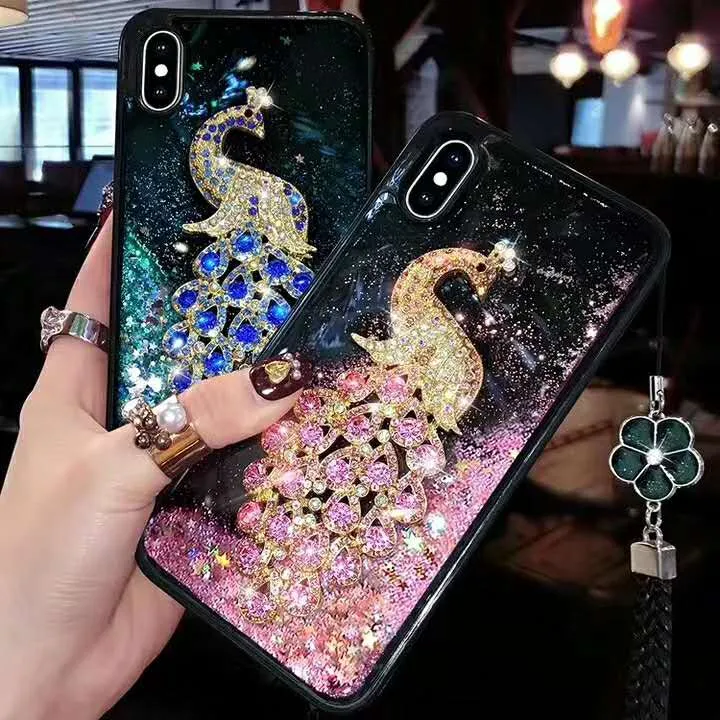 Fashion Glitter Quicksand Phone Case High End Mobile Covers for iphone Liquid Quicksand TPU Cell Phone Cases