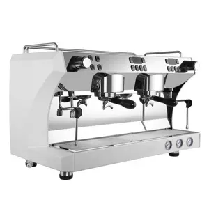 Machine à café expresso commerciale Cappuccino Machine à café à double groupe avec pompe à eau importée