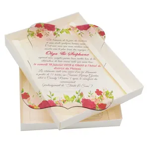 Convite de cartão acrílico personalizado, cartão de convite para casamento, impressão uv, novo produto 2019