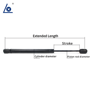 C16-02622 Khí Prop Lift Mùa Xuân Rod Strut Nhiệm Vụ Nặng Nề Hộp Công Cụ Nắp Hàng Đầu - Product Image 5