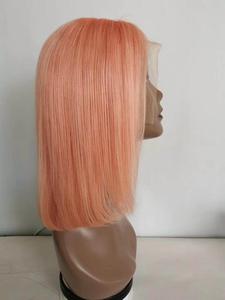 100% naturale capelli umani corti vergine parrucca Sharopul pizzo frontale trasparente per merletto svizzero personalizzabile con la tua foto - Product Image 2