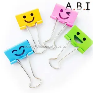 happy smile face binder clip