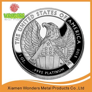 Moneda de <span class=keywords><strong>Plata</strong></span> 999 de Alta Calidad <span class=keywords><strong>con</strong></span> Diseño de Animal 3D Grabado y Tallado en <span class=keywords><strong>Cobre</strong></span> Plateado - Product Image 3