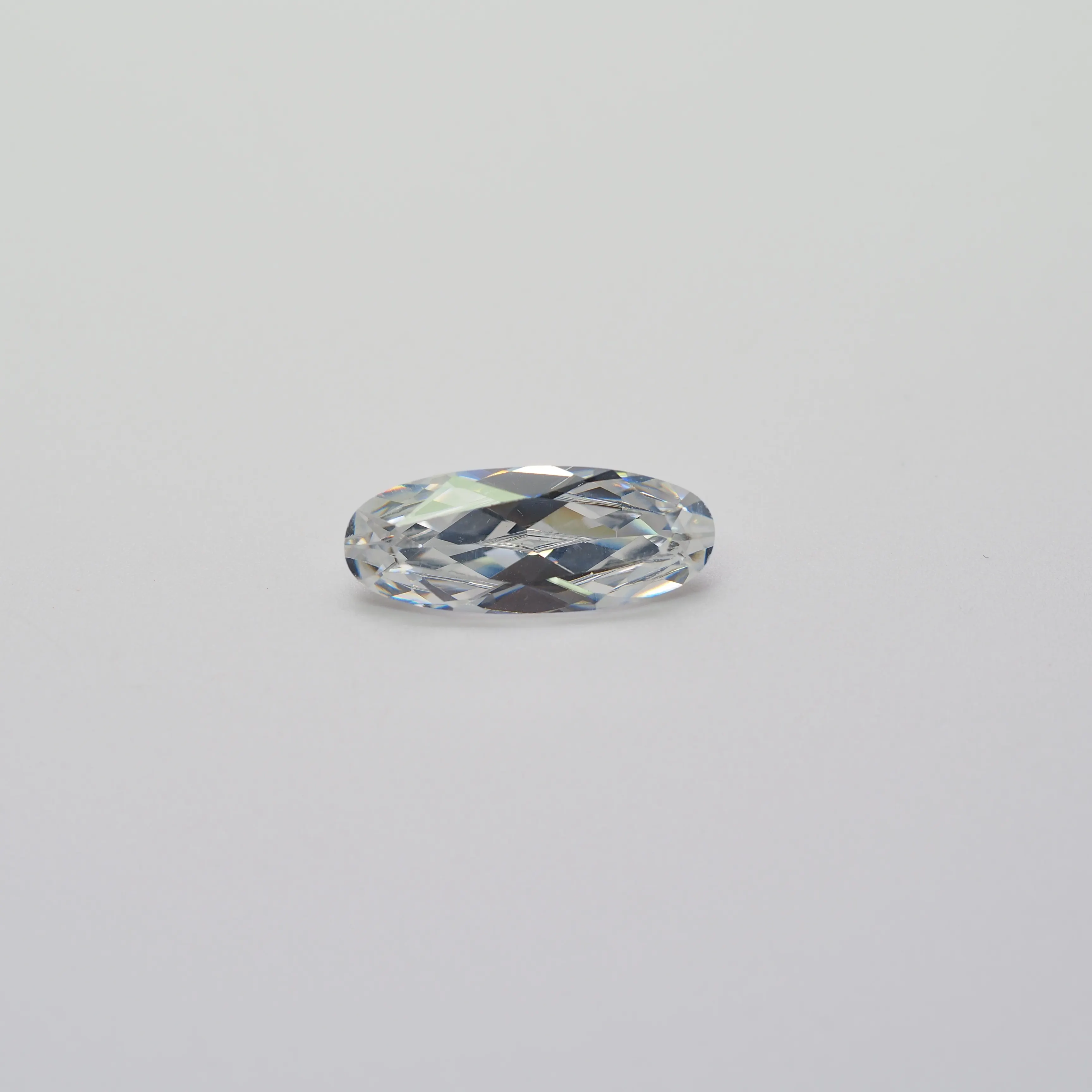 자연 장식 oval 컷 흰 cz 돌 cubic 지르코니아 느슨한 Gemstone 대 한 보석