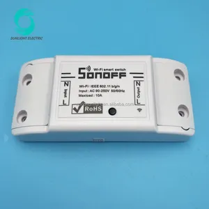 Sonoff-interruptor inteligente inalámbrico con Wifi, dispositivo de control de luz con temporizador, para automatización del hogar, básico, 10a/2200w