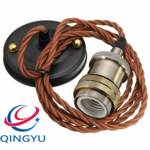 Cổ Điển Trang Trí <span class=keywords><strong>E27</strong></span> Giữ Đèn DIY Mặt Dây Đèn Dây Set Với Vít Phong Cách - Product Image 2