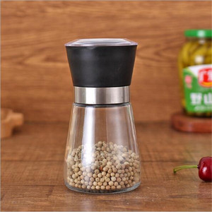 Molino de Especias y Condimento de Pimienta al por Mayor, Botella de Vidrio para Condimento de Cocina, Molinillo de Plástico de 180 ml - Product Image 6