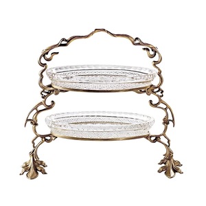 Dụng Cụ Làm Bánh Tiệc, Giá Để Bánh Cưới Bằng Nhựa Acrylic Đính Pha Lê Kim Loại Màu Vàng Hồng - Product Image 1