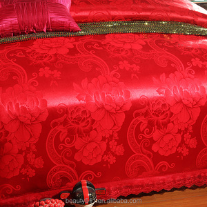 European Style Retro Wedding <strong>Bedding</strong> <strong>Set</strong> of Four-piece Quilt Cover Sheets <strong>Red</strong> Quilt Cover Bridal Bed Sheet <strong>Set</strong> BSS39 - Product Image 4