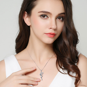 Csja — collier pendentif avec ailes d'ange en argent Sterling 925, bijou féerique - Product Image 6