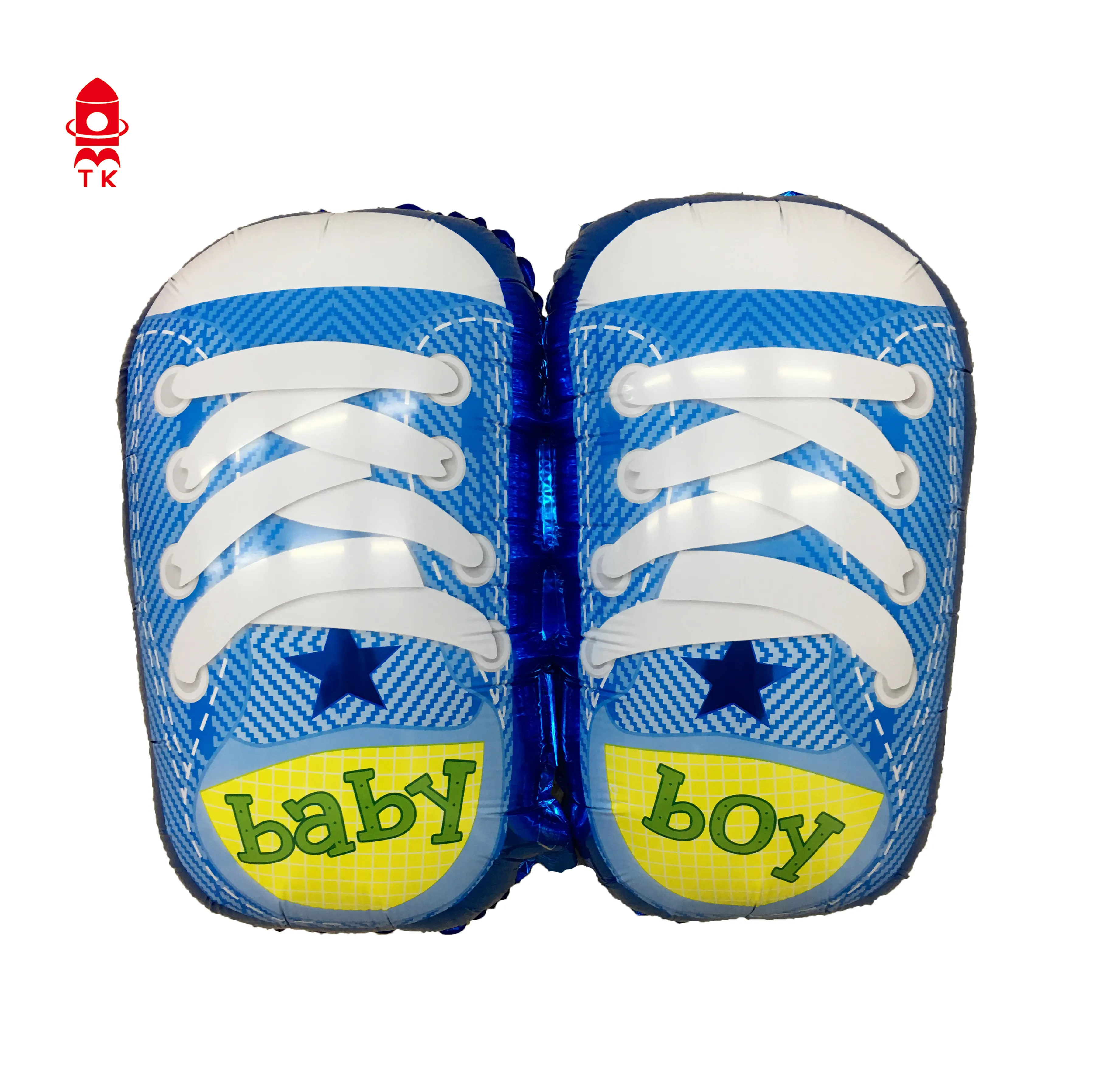 Chá de bebê 55cm * 75cm, bebê menino & menina sapatos balão de folha para festa de nascimento do bebê