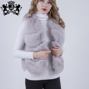 2018 nueva llegada las niñas <span class=keywords><strong>Chaleco</strong></span> de piel natural bushy <span class=keywords><strong>chaleco</strong></span> piel de zorro <span class=keywords><strong>para</strong></span> damas - Product Image 1