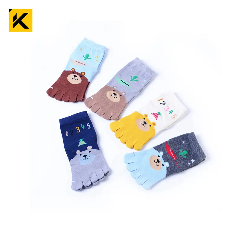 KT1-A562 kinderen vijf vinger sokken kids teen sokken