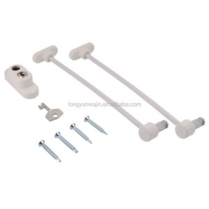 Loquet <span class=keywords><strong>de</strong></span> sécurité moderne <span class=keywords><strong>en</strong></span> acier <span class=keywords><strong>pour</strong></span> enfants, <span class=keywords><strong>pour</strong></span> armoires, fenêtres, portes - Déverrouillage par clé, câble <span class=keywords><strong>de</strong></span> 180 mm, montage <span class=keywords><strong>en</strong></span> surface, utilisation salle <span class=keywords><strong>de</strong></span> bain et cuisine - Product Image 4