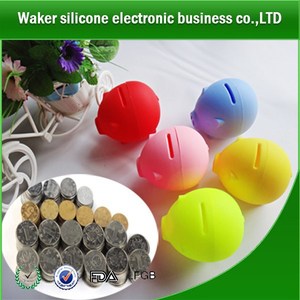 Promotional silicone saving pot/ silicone piggy bank/money box