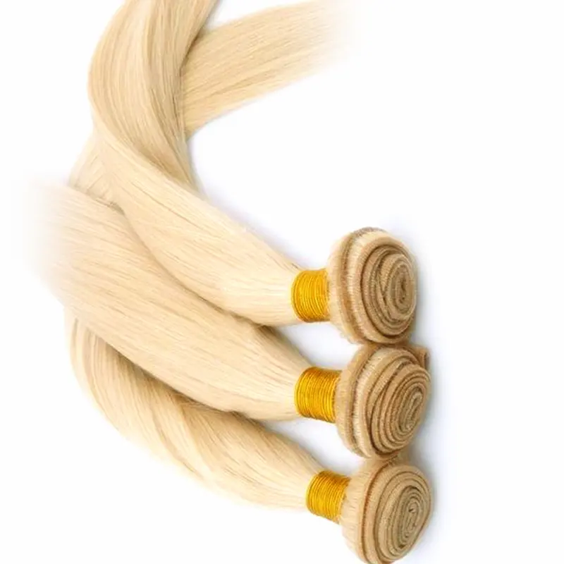 blonde maagdelijke braziliaanse haar diepe golf haar weft blond 613 platina honing blonde menselijk haar weefsel gouden kleur