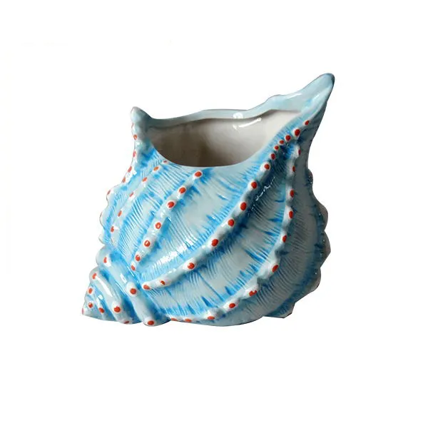 Colorful ceramic shell shape flower pot