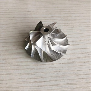 GT15-25 34.62/49.10mm 702489-0009/6/2 6 + 6 pale Turbo/fresatura/2618 in alluminio/ruota compressore billet per 717858/724930/750718 - Product Image 2