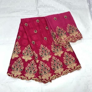 AN3004 2019 Bộ Ren Vải Bông Voan Thụy Sĩ Hàng Mới Về Đẹp Mắt 5Yard Vải Ren Lưới Pháp Gốc Phi 2Yard - Product Image 1