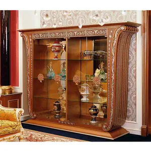 OE-FASHION French provincial living room furniture hand carving wine cabinet