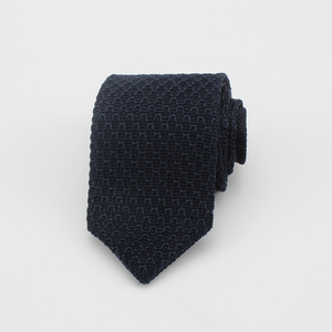 Design personnalisé mode hommes 100% <span class=keywords><strong>soie</strong></span> solide noir <span class=keywords><strong>cravate</strong></span> <span class=keywords><strong>tricot</strong></span>ée - Product Image 1