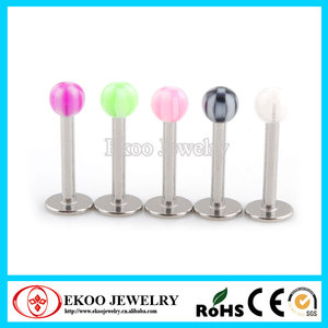 corrector de acrílico bola labret labio <span class=keywords><strong>piercing</strong></span> anillo de la joyería - Product Image 1