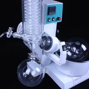 Kit de destilación de vidrio de laboratorio, aparato de destilación al vacío con evaporador rotativo/destilador de trayectoria corta