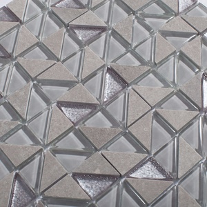 Soulsccraft Đá Pha Trộn Thủy Tinh Màu Xám Gạch Khảm Nhiều Màu Cho Backsplash - Product Image 3