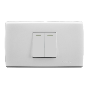 Interruptor de Pared Eléctrico de 2 Vías y 2 Botones, Tipo Americano/Canadiense, Panel Blanco, 118*75mm, 250V 10A - Product Image 2