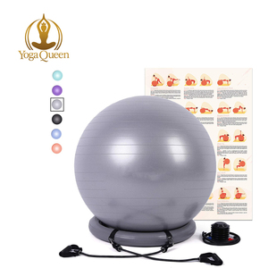 Boule de <span class=keywords><strong>yoga</strong></span> multifonctions avec Base de stabilisateur, Set avec poignées + pompe à balle d'entraînement, corde à sauter, bandes de Pilates - Product Image 2