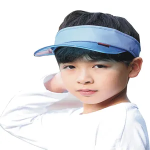 批发夏季儿童帽空顶TPU帽子环保遮阳板塑料儿童帽紫外线