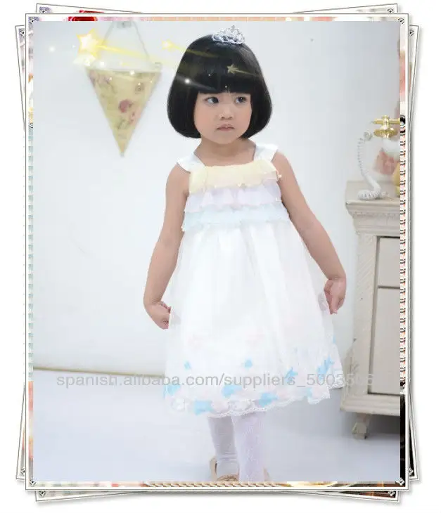 2013 nuevo bordado atractivo formal de los niños ropa de la muchacha de la moda infantil