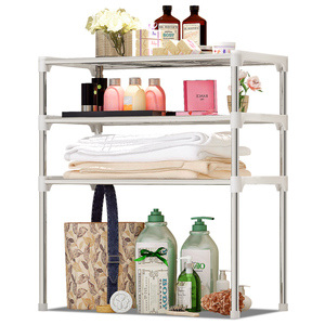 Многофункциональная проволочная стойка для микроволновой печи, сетчатый стеллаж для хранения, металлические железные Многофункциональные кухонные полки с порошковым покрытием - Product Image 4