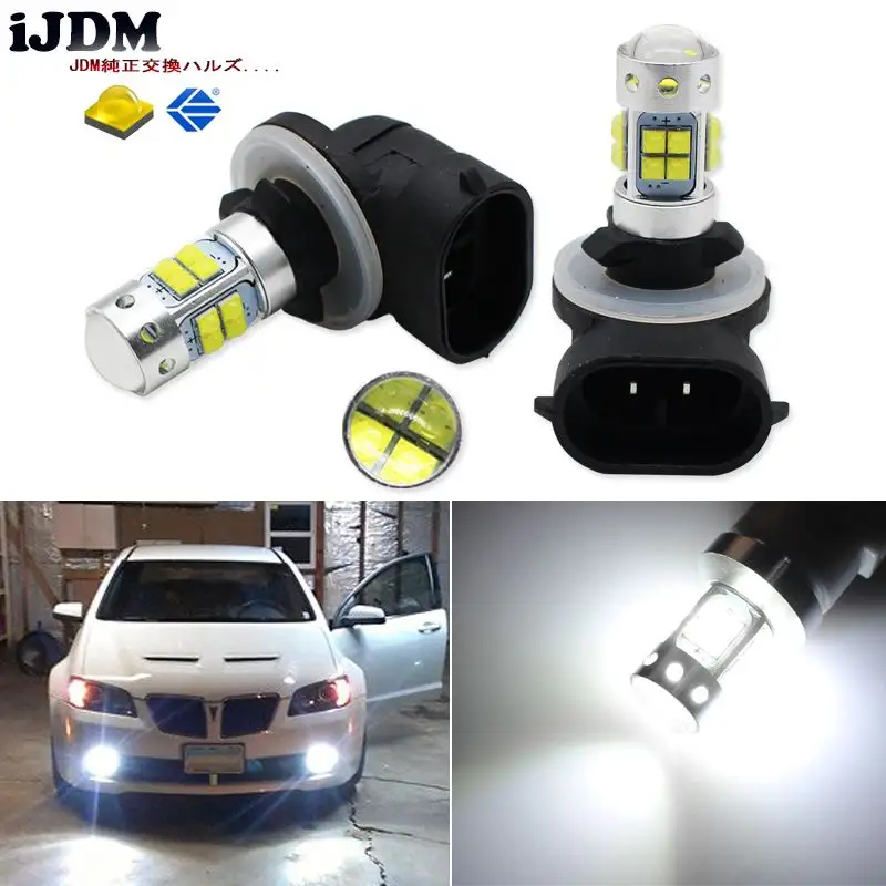 xenon white 881 H27 LED Lights For Cars Fog Lamps or Driving Light DRL
