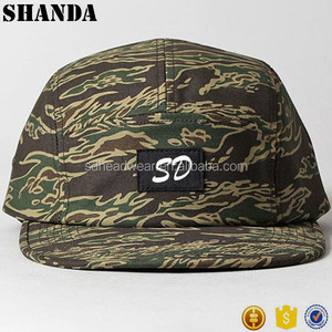 Gorra de 5 Paneles con Diseño Personalizado de Camuflaje con Rayas de <span class=keywords><strong>Tigre</strong></span> - Product Image 1