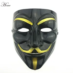 Kualitas Tinggi Topeng V Anonim untuk Vendetta PVC untuk Topeng Pesta Cosplay Halloween