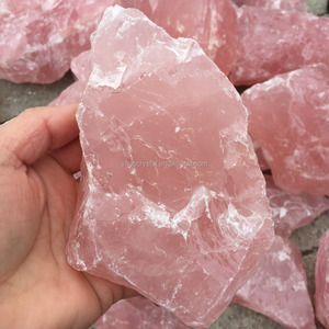 All'ingrosso pietra grezza di cristallo di quarzo rosa grezza di roccia naturale per la decorazione - Product Image 2
