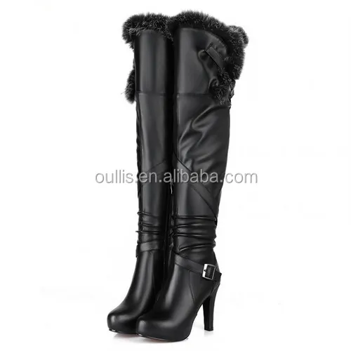 2016 factory wholesale women sexy leather knee boots CP6890