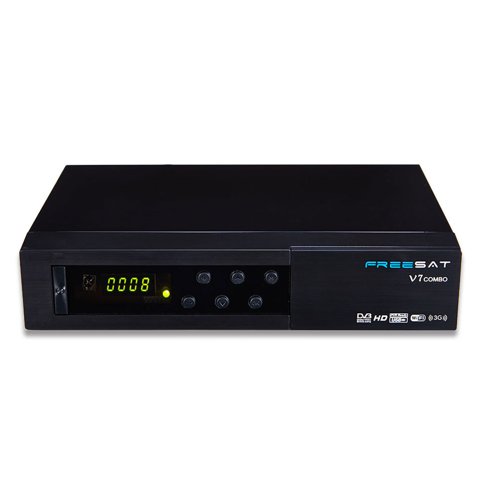 Freesat V7 combo dvb-s2 dvb-t2 récepteur satellite soutien biss key powervu cccam youtube hd sexe porno vidéo