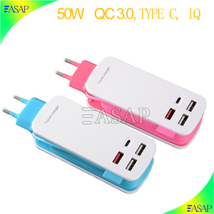 <span class=keywords><strong>5</strong></span> V 10A 50 W QC 3.<span class=keywords><strong>0</strong></span> adaptador de viaje de LA <span class=keywords><strong>UE</strong></span>, USB cargador de viaje, QC3.<span class=keywords><strong>0</strong></span> cargador de viaje - Product Image 1