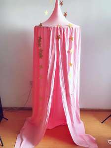 2024 ins tenda del cielo del bambino tenda del letto di cotone zanzariere <span class=keywords><strong>per</strong></span> i bambini in puro cotone bambino rete da letto della camera da letto della fabbrica diretta - Product Image 4