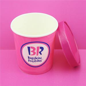 Coppe gelato a parete singola in 250ml 360ml 500ml formati da 1000ml coperchi di carta per animali domestici confezioni di gelato tagliatelle artigianato conservazione dello zucchero - Product Image 4