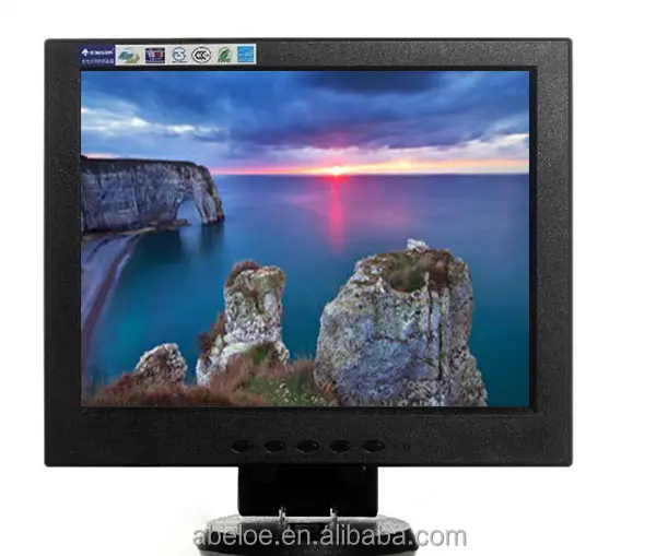 12 Zoll quadratischer Mini-LCD-Computer-PC-Monitor mit VGA-Cinch-AV-TV-Eingängen