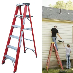 Low price solid 5 step fiber glass ladder with great stability