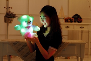 38 cm LED Nuit Rougeoyante En Peluche Ours en peluche Poupées Ours Lumineux Jouets Cadeaux pour Enfants Filles Valentine ST16105 - Product Image 5