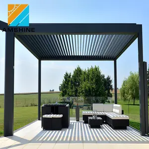 Tùy Chỉnh Màu Sắc Bảo Vệ Chống Thấm Nước Mưa Điện Sun Shade Nhôm Mái Louver Panel